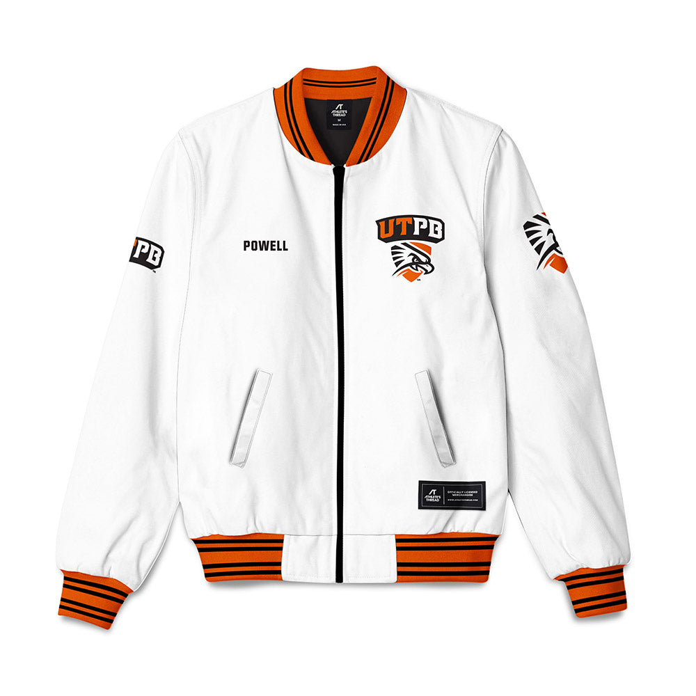 UTPB - NCAA Men's Swimming & Diving : Nathan Powell - Bomber Jacket-0