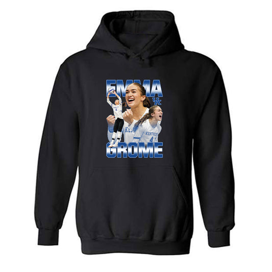 Kentucky - NCAA Women's Volleyball : Emma Grome - Player Collage Hooded Sweatshirt