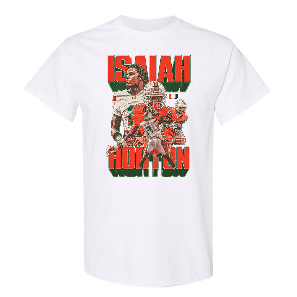 Miami - NCAA Football : Isaiah Horton - Player Collage T-Shirt