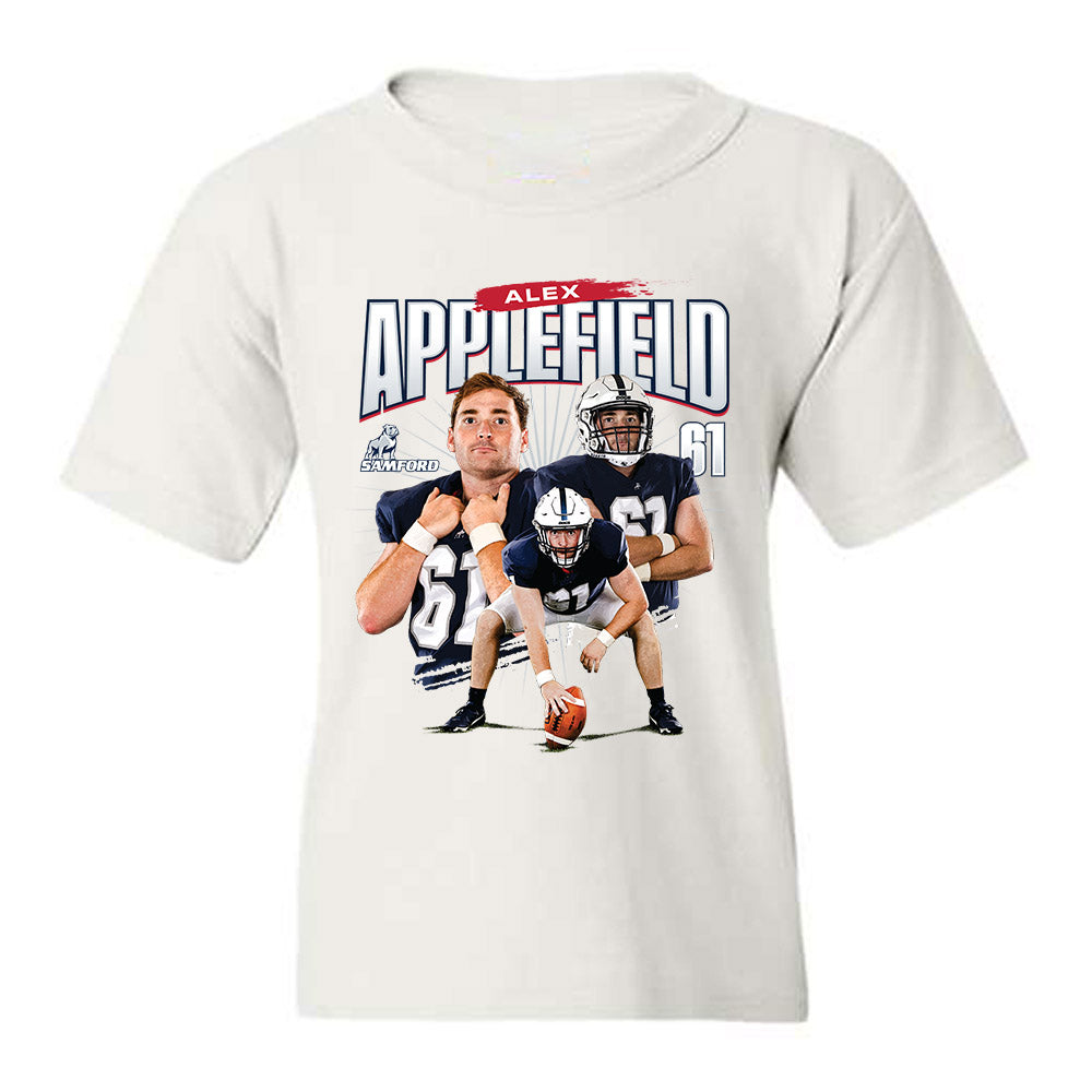 Samford - NCAA Football : Alex Applefield - Youth T-Shirt Player Collage