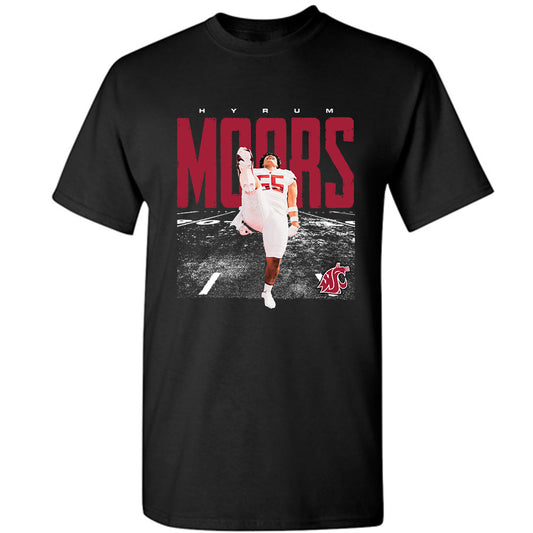 WSU - NCAA Football : Hyrum Moors - T-Shirt Player Collage