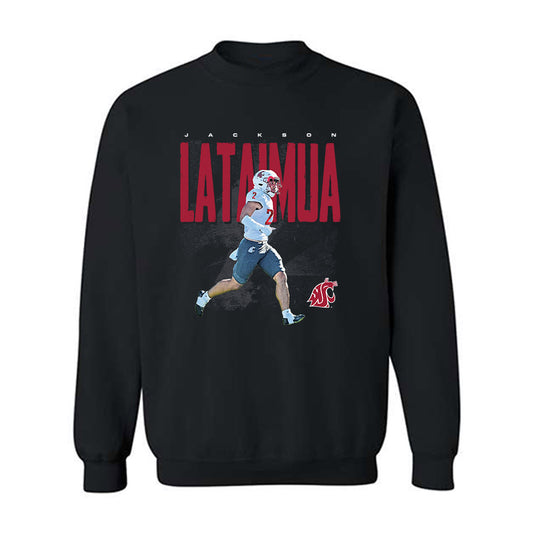 WSU - NCAA Football : Jackson Lataimua - Crewneck Sweatshirt Player Collage