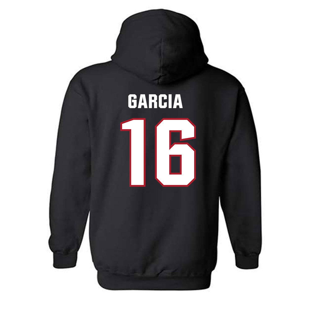 Dallas Baptist - NCAA Men's Ice Hockey : Arturo Garcia - Classic Shersey Hooded Sweatshirt-1