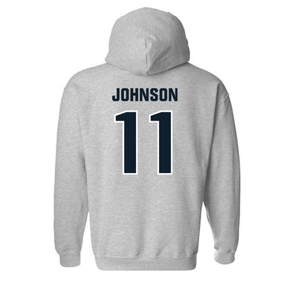 Dallas Baptist - NCAA Men's Ice Hockey : Trevor Johnson - Classic Shersey Hooded Sweatshirt-1