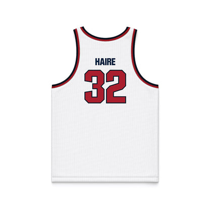 Dallas Baptist - NCAA Men's Basketball : Justin Haire - White Basketball Jersey-1