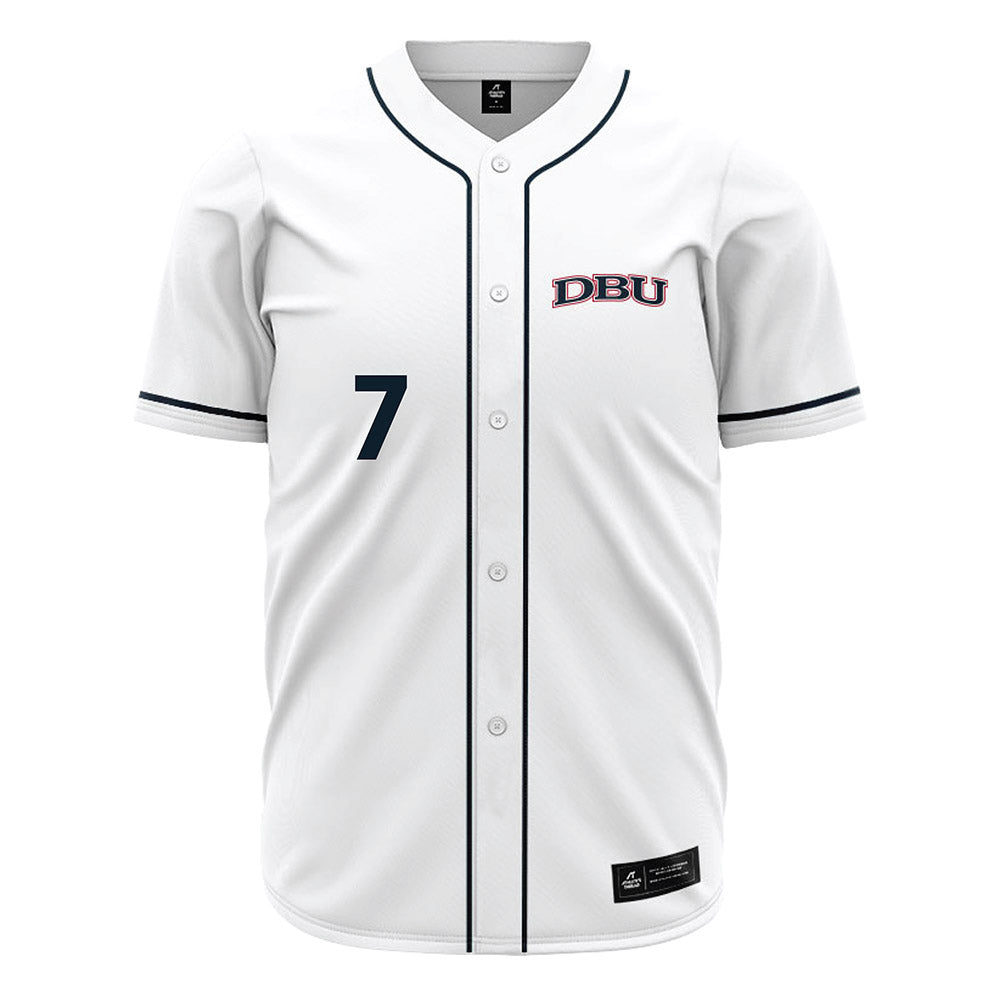 Dallas Baptist - NCAA Baseball : Cooper Neville - White Jersey-0