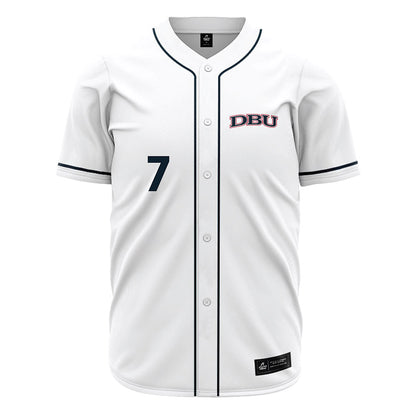 Dallas Baptist - NCAA Baseball : Cooper Neville - White Jersey-0