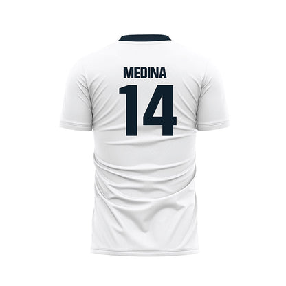 Dallas Baptist - NCAA Women's Soccer : Isabella Medina - White Soccer Jersey-1