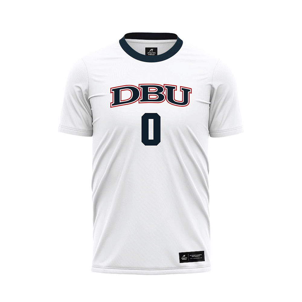 Dallas Baptist - NCAA Women's Soccer : Leslie Miller - White Soccer Jersey-0