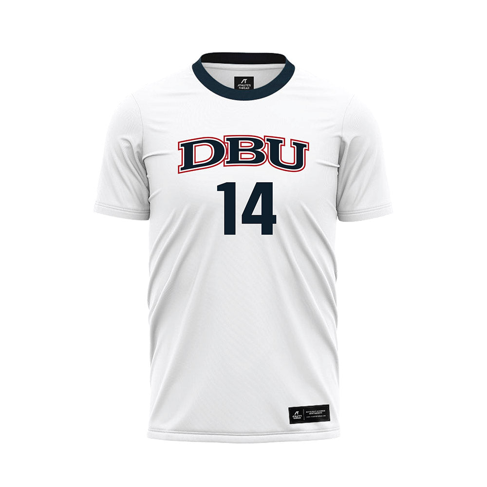 Dallas Baptist - NCAA Women's Soccer : Isabella Medina - White Soccer Jersey-0