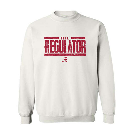 Alabama - NCAA Football : Tyler Booker - White Statement Shirt Crewneck Sweatshirt