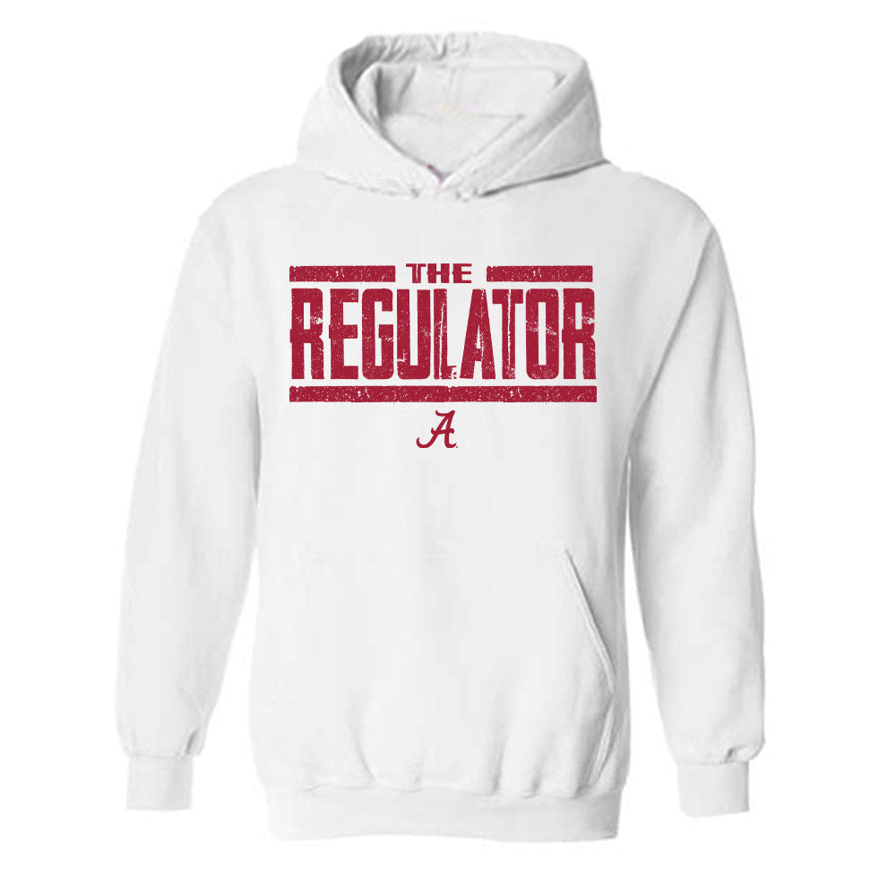 Alabama - NCAA Football : Tyler Booker - White Statement Shirt Hooded Sweatshirt