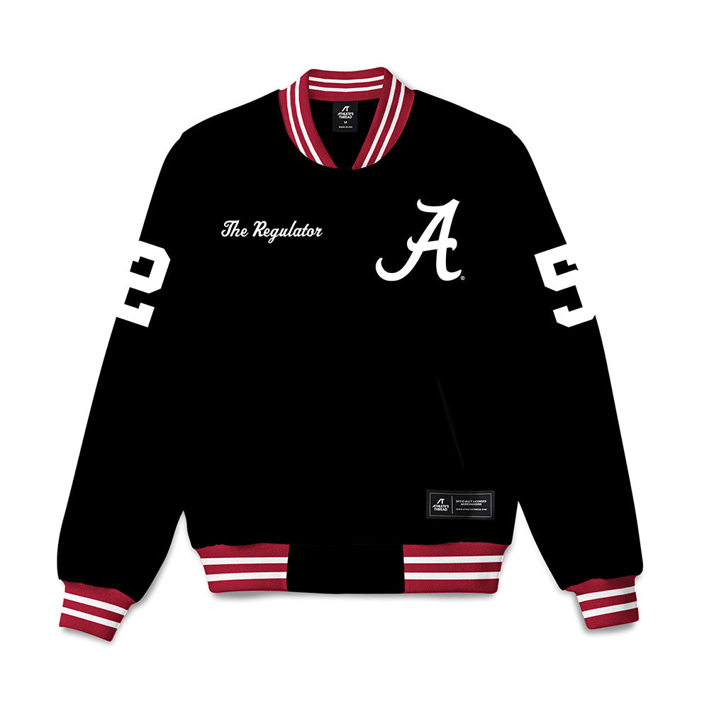 Alabama - NCAA Football : Tyler Booker - Black Bomber Jacket