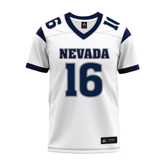 Nevada - NCAA Football : Nate Cox - White Premium Football Jersey