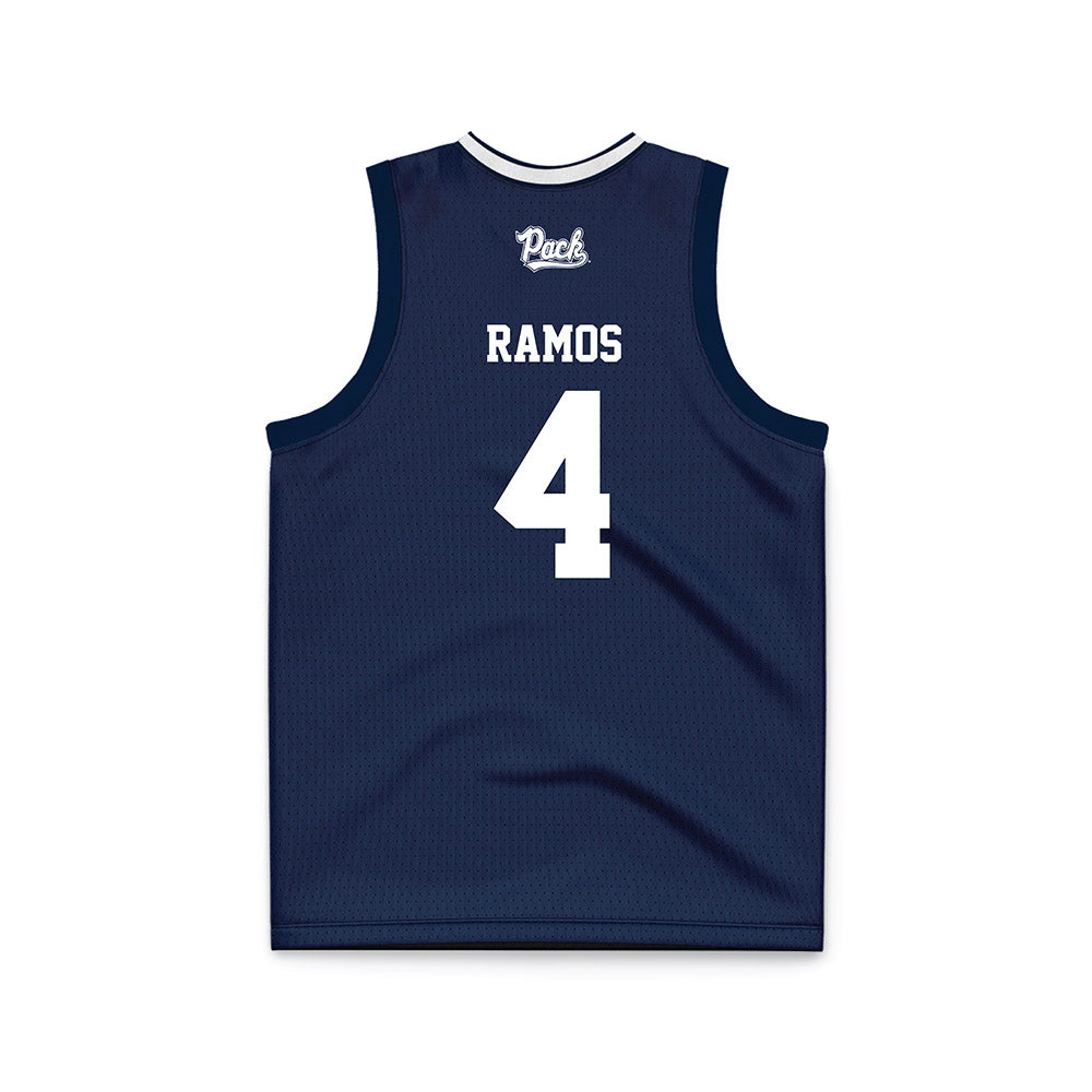 Nevada - NCAA Women's Basketball : Gabby Ramos - Navy Basketball Jersey-1