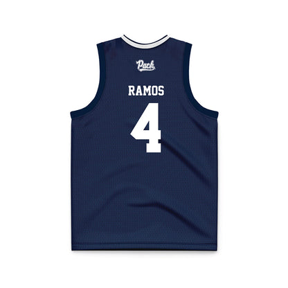 Nevada - NCAA Women's Basketball : Gabby Ramos - Navy Basketball Jersey-1