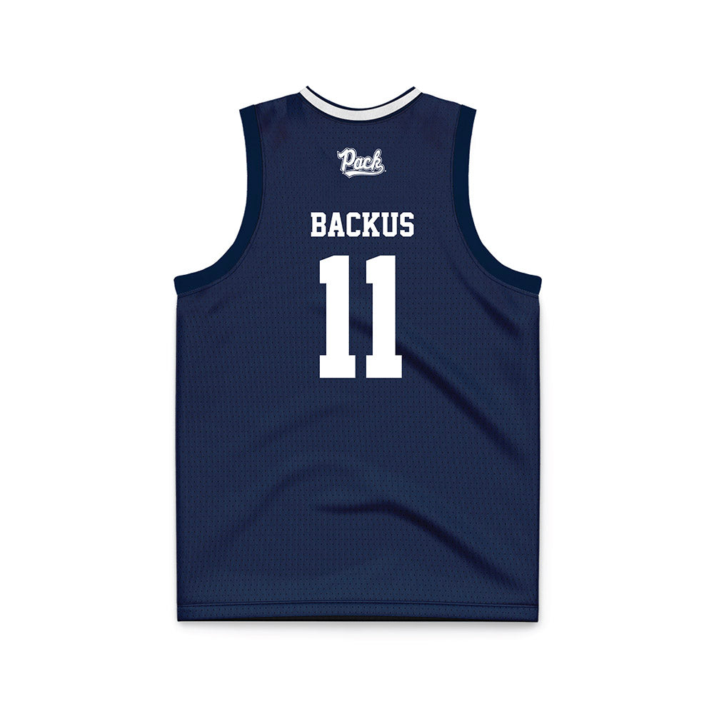 Nevada - NCAA Women's Basketball : Britain Backus - Navy Basketball Jersey-1