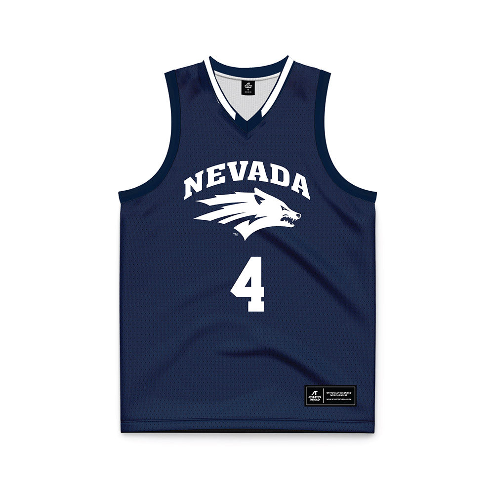 Nevada - NCAA Women's Basketball : Gabby Ramos - Navy Basketball Jersey-0