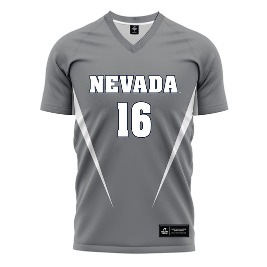  - NCAA Women's Soccer : Olivia Loomis - Grey Soccer Jersey-0