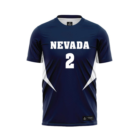 Nevada - NCAA Women's Soccer : Natalie Borba - Navy Soccer Jersey-0