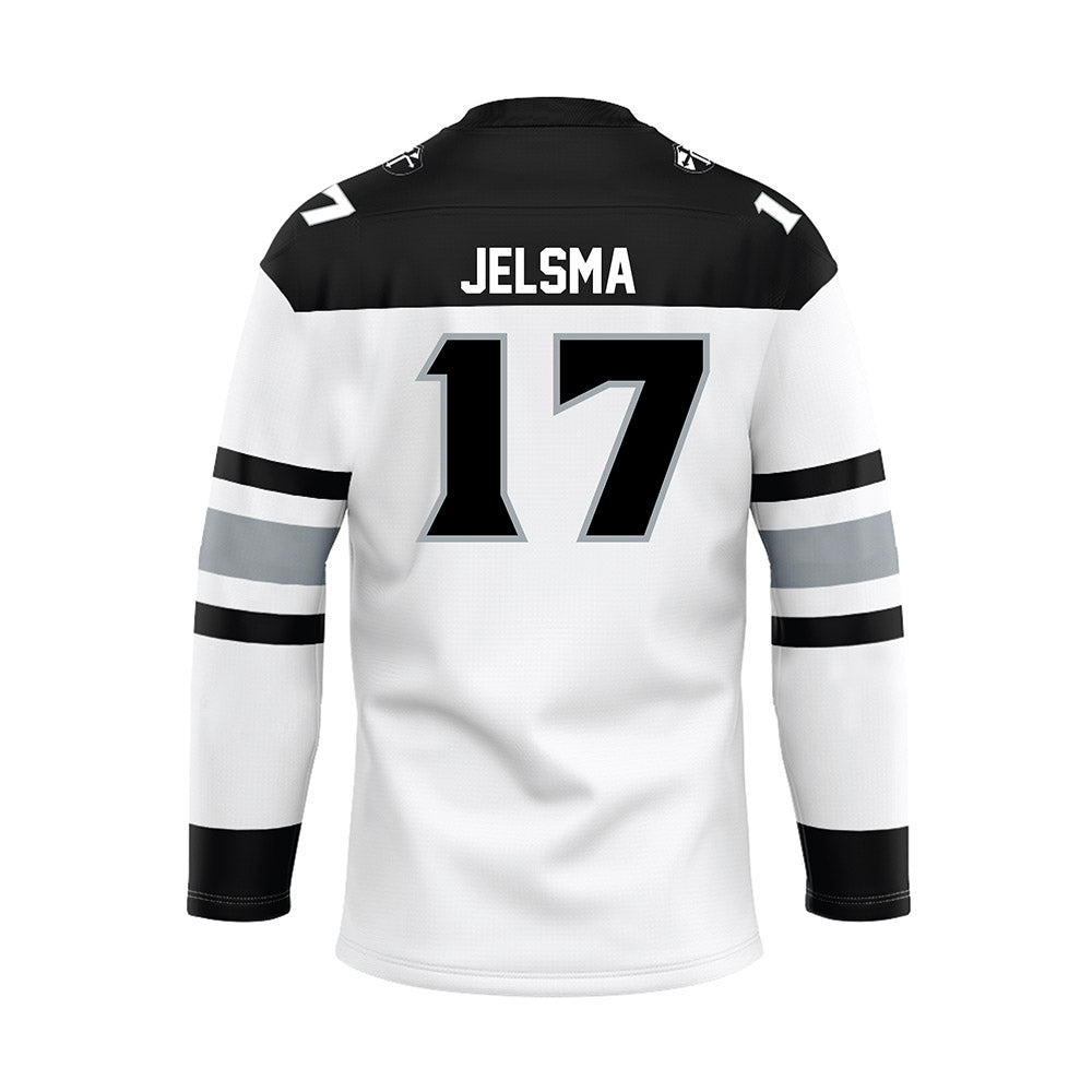 Providence - NCAA Men's Ice Hockey : Beau Jelsma - White Hockey Jersey-1