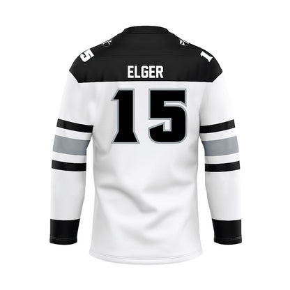Providence - NCAA Men's Ice Hockey : Will Elger - White Hockey Jersey