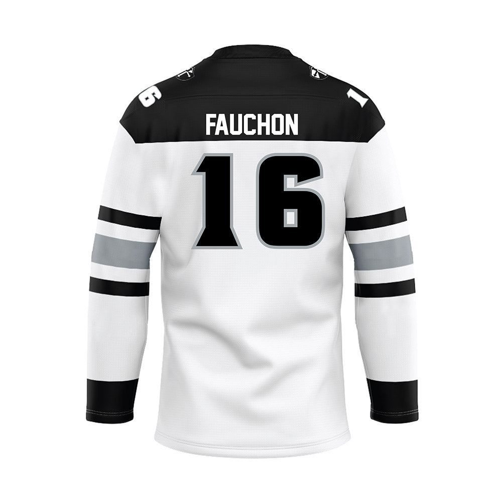 Providence - NCAA Men's Ice Hockey : Jonathan Fauchon - White Hockey Jersey-1