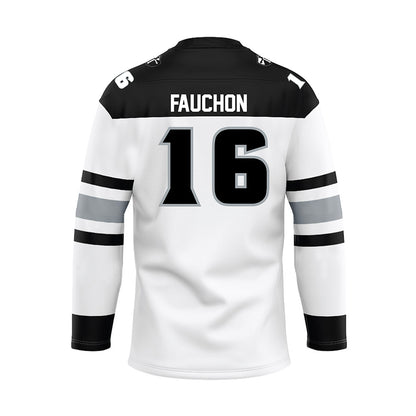 Providence - NCAA Men's Ice Hockey : Jonathan Fauchon - White Hockey Jersey-1