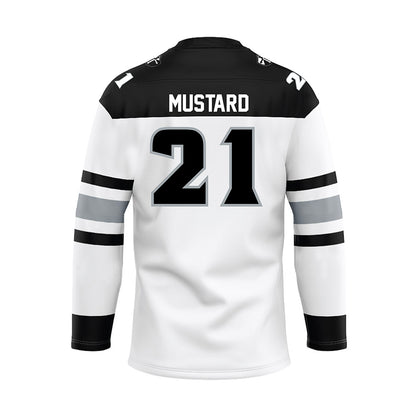 Providence - NCAA Men's Ice Hockey : John Mustard - White Hockey Jersey