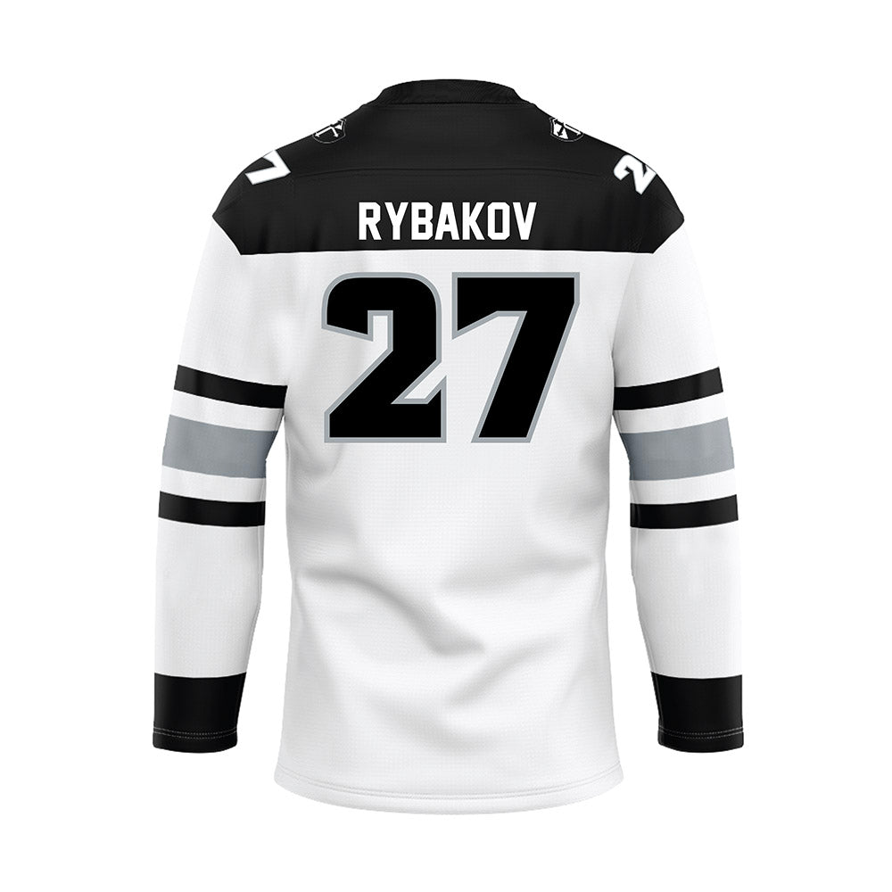 Providence - NCAA Men's Ice Hockey : Aleksandr Rybakov - White Hockey Jersey-1