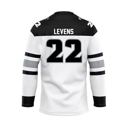 Providence - NCAA Men's Ice Hockey : Clint Levens - White Hockey Jersey