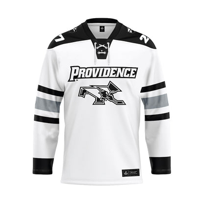 Providence - NCAA Men's Ice Hockey : Aleksandr Rybakov - White Hockey Jersey-0