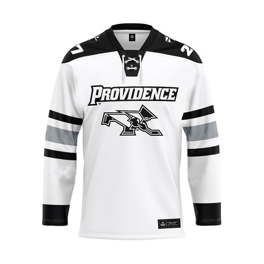 Providence - NCAA Men's Ice Hockey : Aleksandr Rybakov - White Hockey Jersey-0