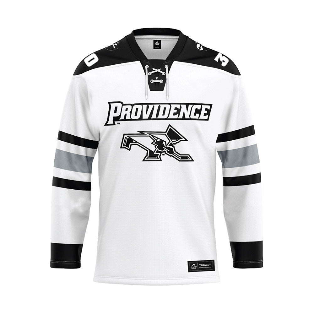 Providence - NCAA Men's Ice Hockey : John Parsons - White Hockey Jersey-0