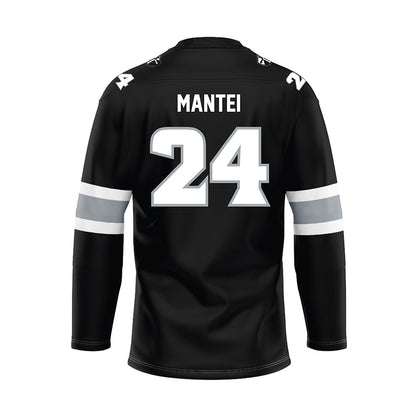 Providence - NCAA Men's Ice Hockey : Quinn Mantei - Black Hockey Jersey-1