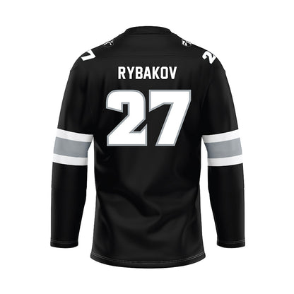 Providence - NCAA Men's Ice Hockey : Aleksandr Rybakov - Black Hockey Jersey-1