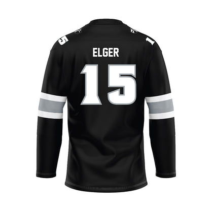 Providence - NCAA Men's Ice Hockey : Will Elger - Black Hockey Jersey