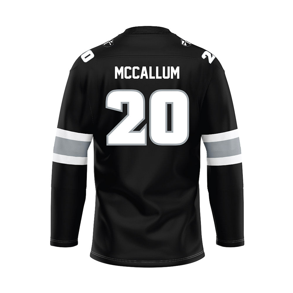 Providence - NCAA Men's Ice Hockey : Kale McCallum - Black Hockey Jersey-1