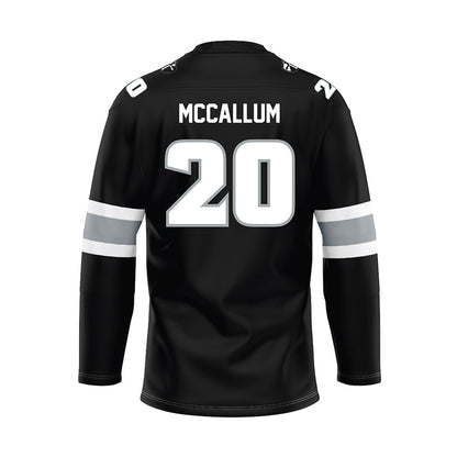 Providence - NCAA Men's Ice Hockey : Kale McCallum - Black Hockey Jersey-1