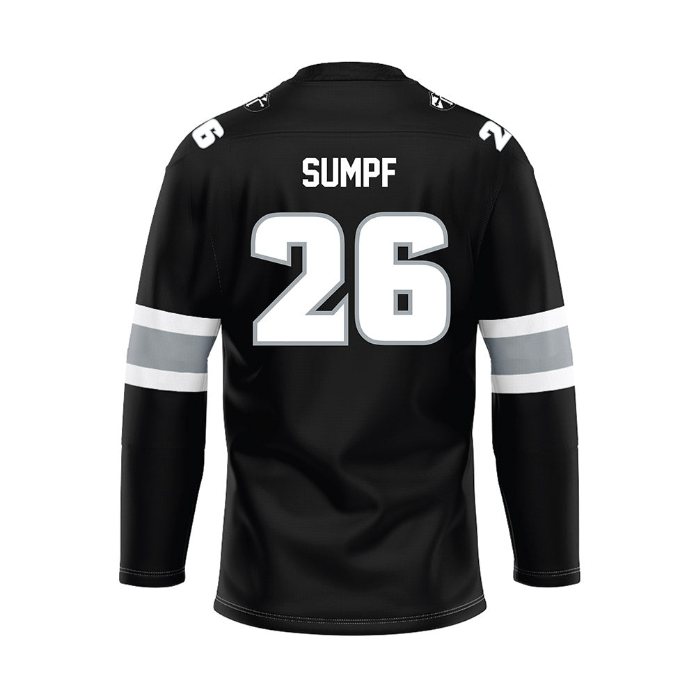 Providence - NCAA Men's Ice Hockey : Julius Sumpf - Black Hockey Jersey-1