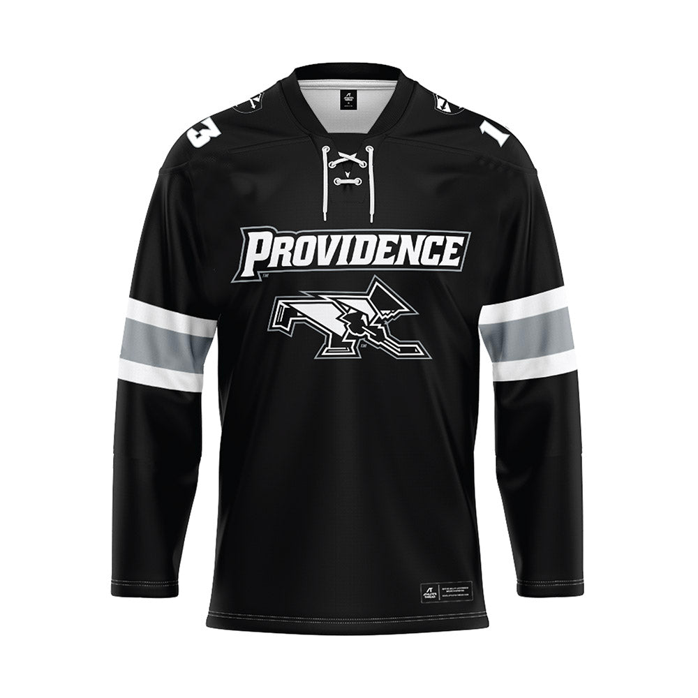 Providence - NCAA Men's Ice Hockey : Geno McEnery - Black Hockey Jersey