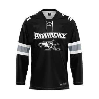 Providence - NCAA Women's Ice Hockey : Taylor Gilmour - Black Hockey Jersey-0