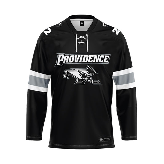 Providence - NCAA Men's Ice Hockey : Clint Levens - Black Hockey Jersey