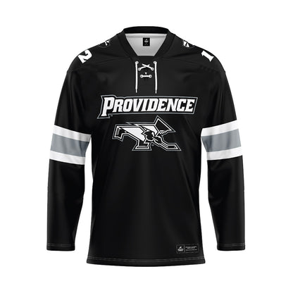 Providence - NCAA Men's Ice Hockey : Nick Poisson - Black Hockey Jersey