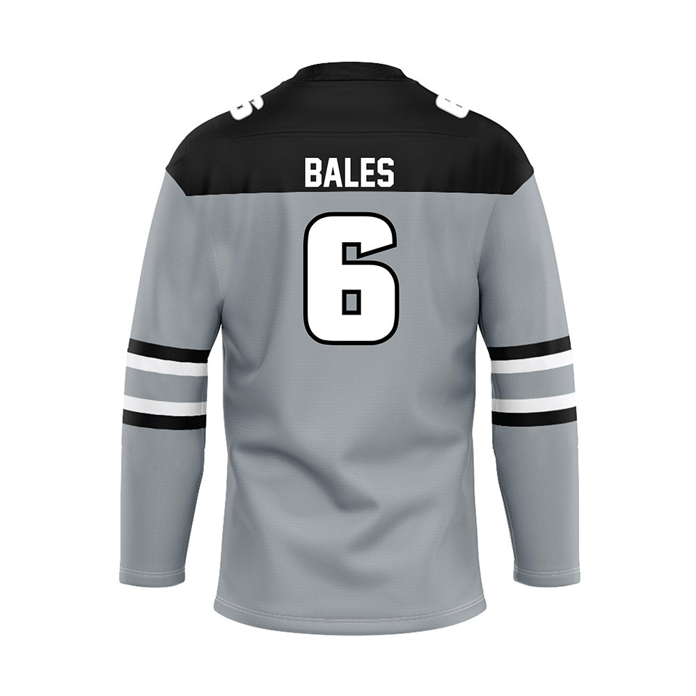 Providence - NCAA Men's Ice Hockey : Alexander Bales - Grey Hockey Jersey