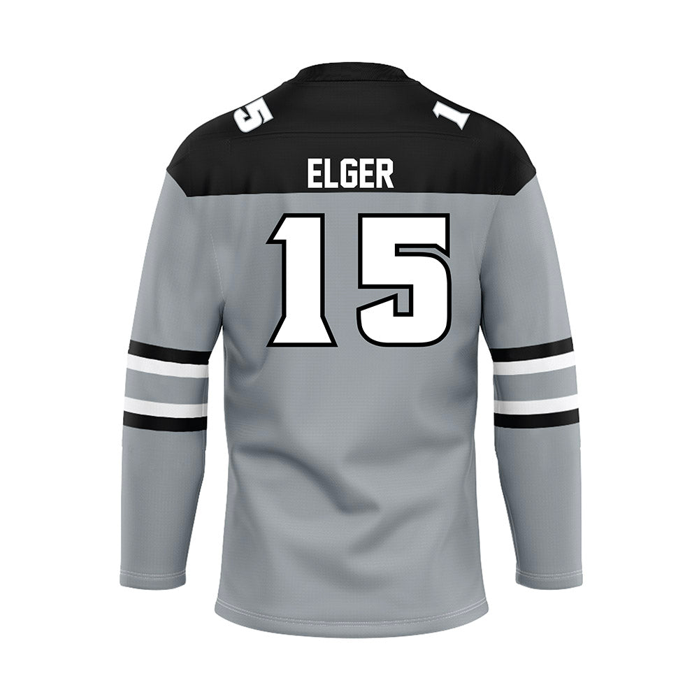 Providence - NCAA Men's Ice Hockey : Will Elger - Grey Hockey Jersey