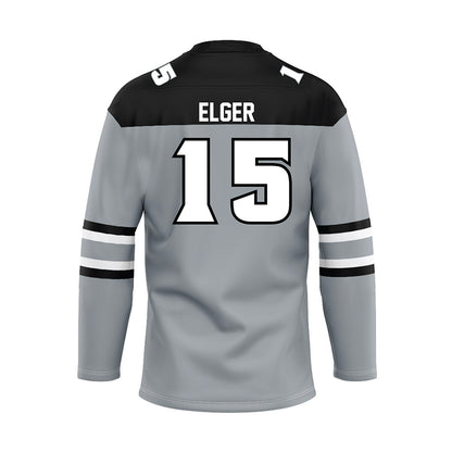 Providence - NCAA Men's Ice Hockey : Will Elger - Grey Hockey Jersey