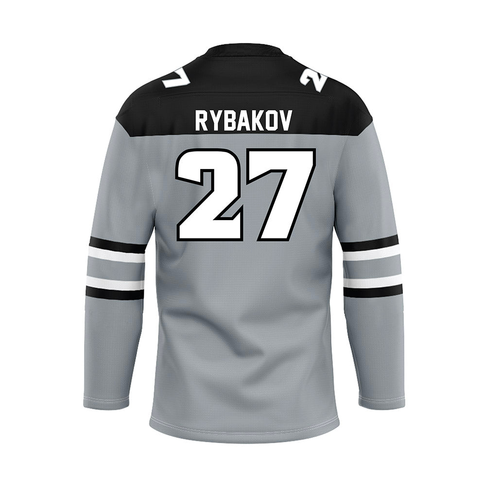 Providence - NCAA Men's Ice Hockey : Aleksandr Rybakov - Grey Hockey Jersey-1