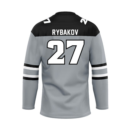 Providence - NCAA Men's Ice Hockey : Aleksandr Rybakov - Grey Hockey Jersey-1