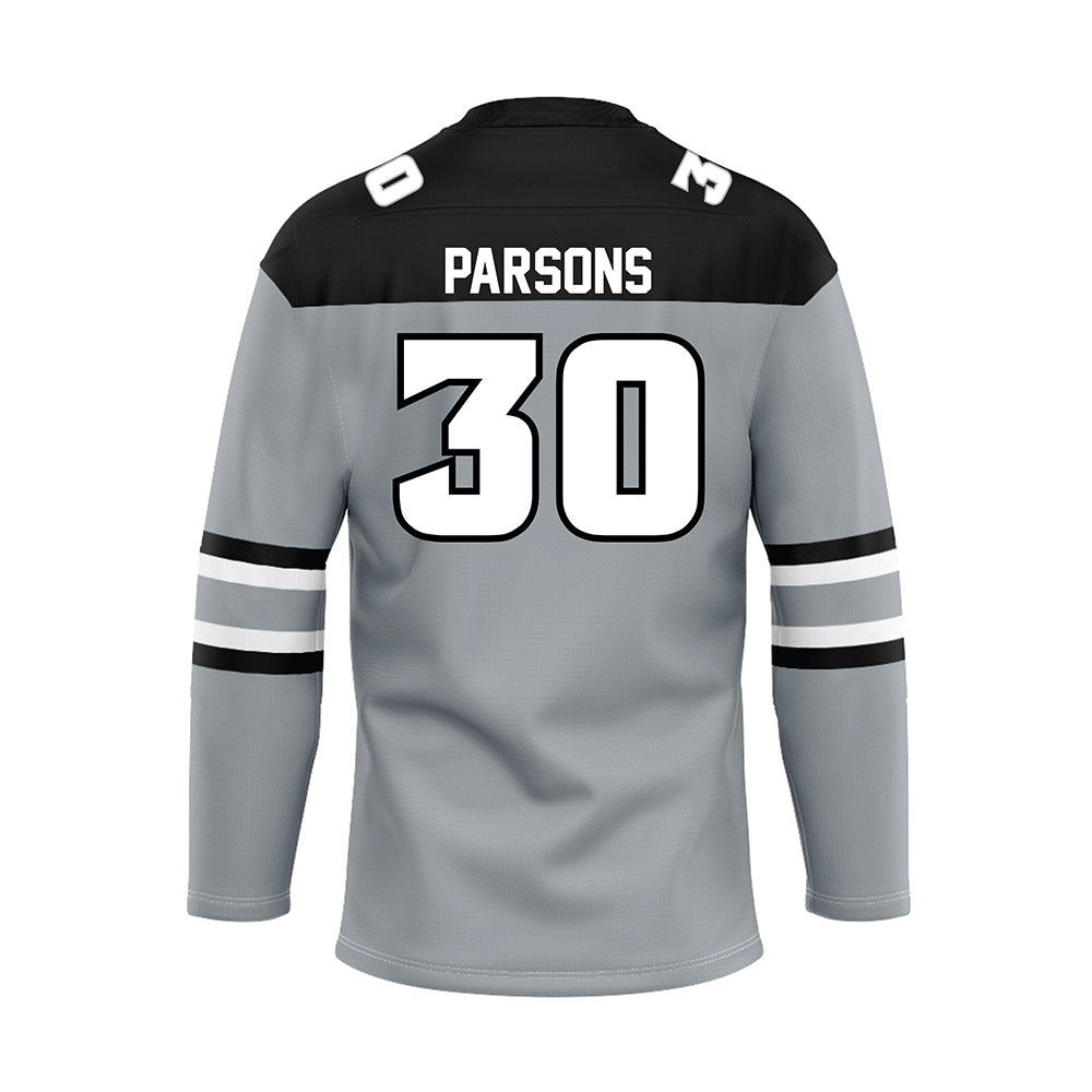 Providence - NCAA Men's Ice Hockey : John Parsons - Grey Hockey Jersey-1